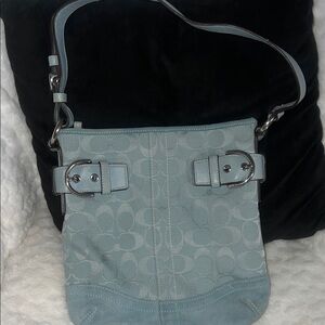 Coach Light Blue Signature Shoulder Bag